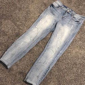 Distressed and Bleached Jeans